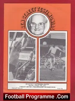 Ben Street Testimonial Benefit Game Torquay United 1979