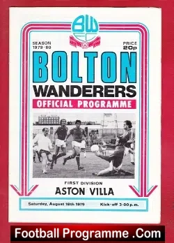 Bolton Wanderers v Aston Villa 1979 - football programme