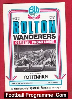 Bolton Wanderers v Tottenham 1980