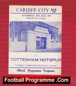 Cardiff City v Tottenham 1963 – Multi Autographed Signed
