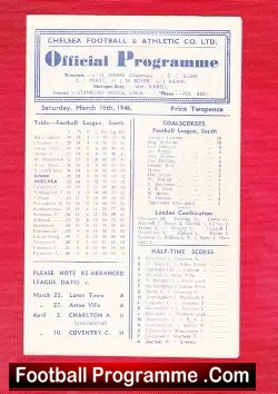 Chelsea v Arsenal 1946