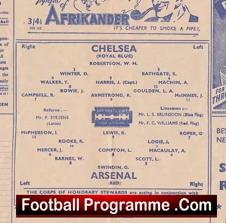 Chelsea v Arsenal 1947
