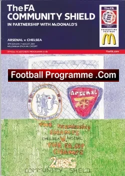 Chelsea v Arsenal 2005 - Charity Shield - Cardiff - football programme