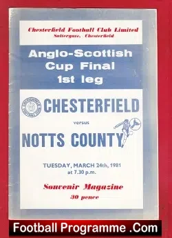 Chesterfield v Notts County 1981 – Cup Final