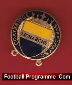 Coatbridge Speedway Badge 1968