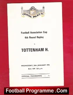 Crystal Palace v Tottenham 1970 – FA Cup Replay