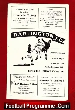 Darlington v Newport County 1969