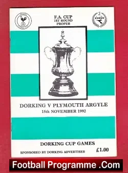 Dorking v Plymouth Argyle 1992 – FA Cup