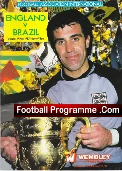 England v Brazil 1987 – at Wembley Plus Ticket + Autograph