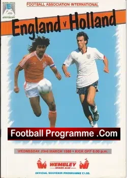 England v Holland 1988 – at Wembley Plus Match Ticket