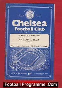 England v Italy 1955 – Duncan Edwards at Chelsea