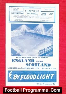 England v Scotland 1956 – Duncan Edwards at Hillsbrough