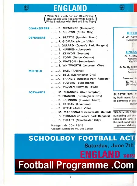 England v Wales 1975 –  David Johnson debut
