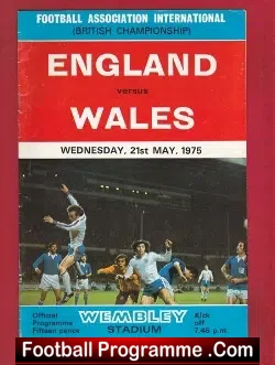 England v Wales 1975 –  David Johnson debut