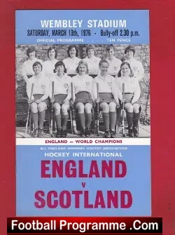 England Womens Hockey v Scotland 1976 – at Wembley