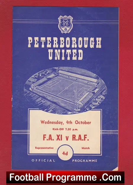 FA XI v Royal Air Force RAF 1961 – Peterborough United + Byrne