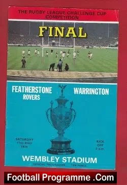 Featherstone Rovers Rugby v Warrington 1974 – Rugby Cup Final