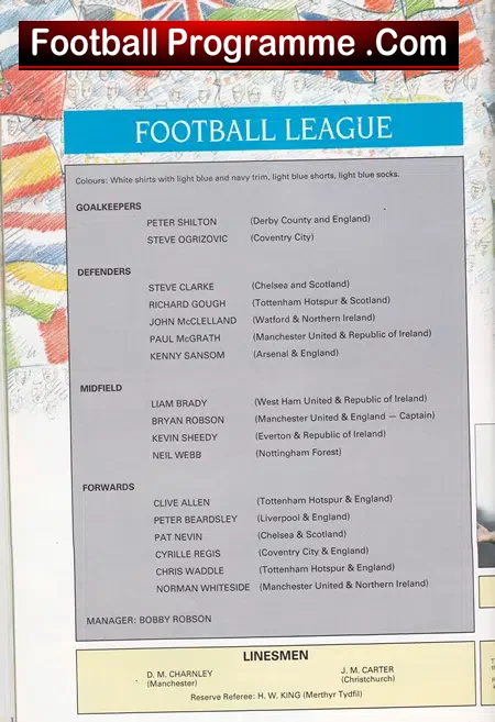 Football League v Rest Of The World 1987 – Maradona + Platini