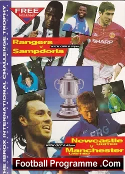Glasgow Rangers v Sampdoria 1994 – Manchester United – Newcastle