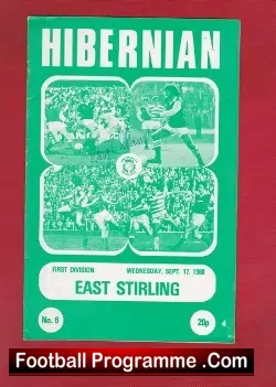 Hibernian Hibs v East Stirling 1980 – Autographed + George Best Feature