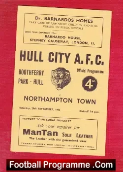 Hull City v Northampton Town 1962