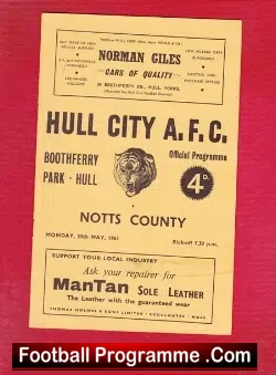 Hull City v Notts County 1963