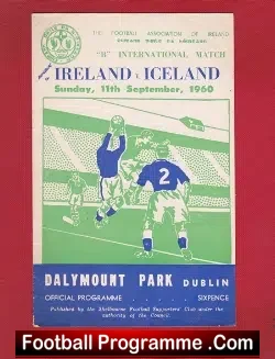 Ireland v Iceland 1960 – B international – Dublin