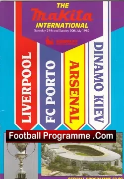 Makita Tournament Wembley 1989 - Arsenal - Liverpool + - football programme