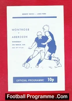 Montrose v Aberdeen 1976