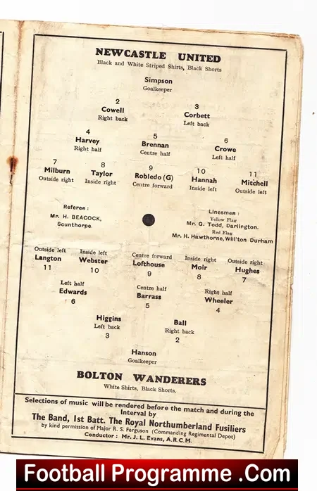 Newcastle United v Bolton Wanderers 1951