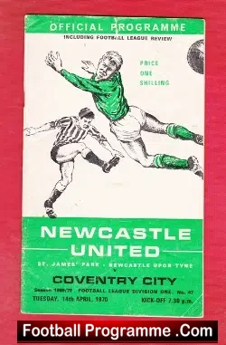 Newcastle United v Coventry City 1970