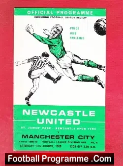 Newcastle United v Manchester City 1969