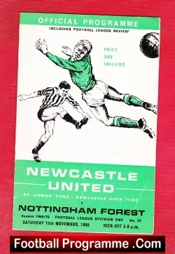 Newcastle United v Nottingham Forest 1969