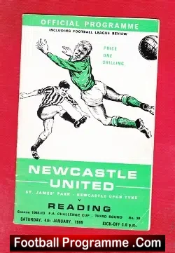 Newcastle United v Reading 1969