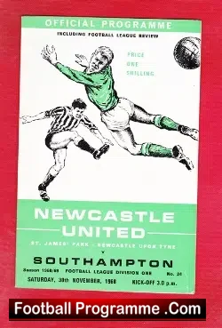 Newcastle United v Southampton 1968
