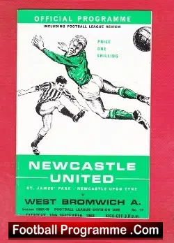 Newcastle United v WBA 1968
