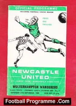 Newcastle United v Wolves 1969