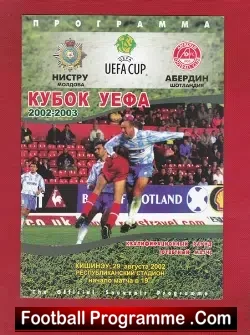 Nistru Otaci v Aberdeen 2002 – Moldova Football Team