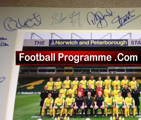 Norwich City Pre Season Photograph Fully Signed 1999 - 2000