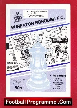 Nuneaton Borough v Rochdale 1986 – FA Cup
