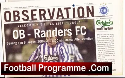 Odense v Glasgow Rangers 2004 - Denmark - football programme
