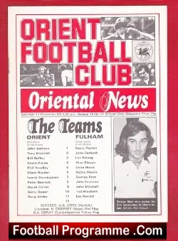 Orient v Fulham 1976 – George Best Featured