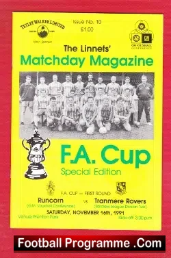 Runcorn v Tranmere Rovers 1991 – FA Cup