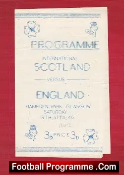 Scotland v England 1946 - Hampden Park - Pirate Programme - football programme