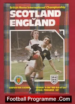 Scotland v England 1980 – Scottish Football Programmes