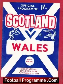 Scotland v Wales 1965 - football programme