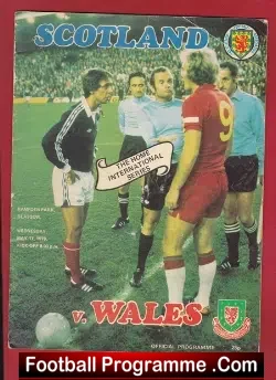 Scotland v Wales 1978 - football programme