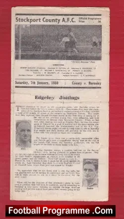 Stockport County v Barnsley 1950