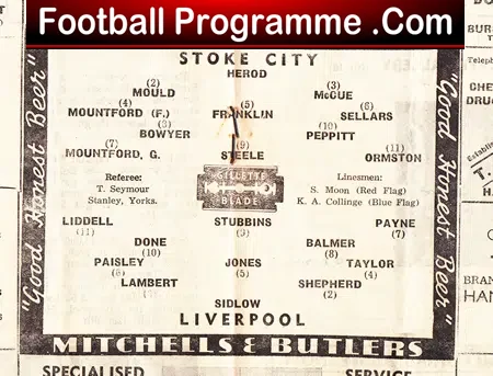 Stoke City v Liverpool 1948