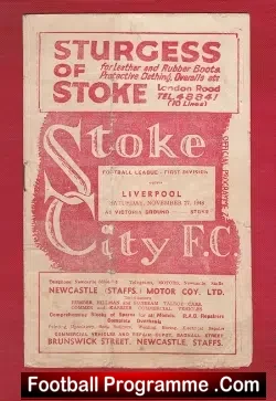 Stoke City v Liverpool 1948